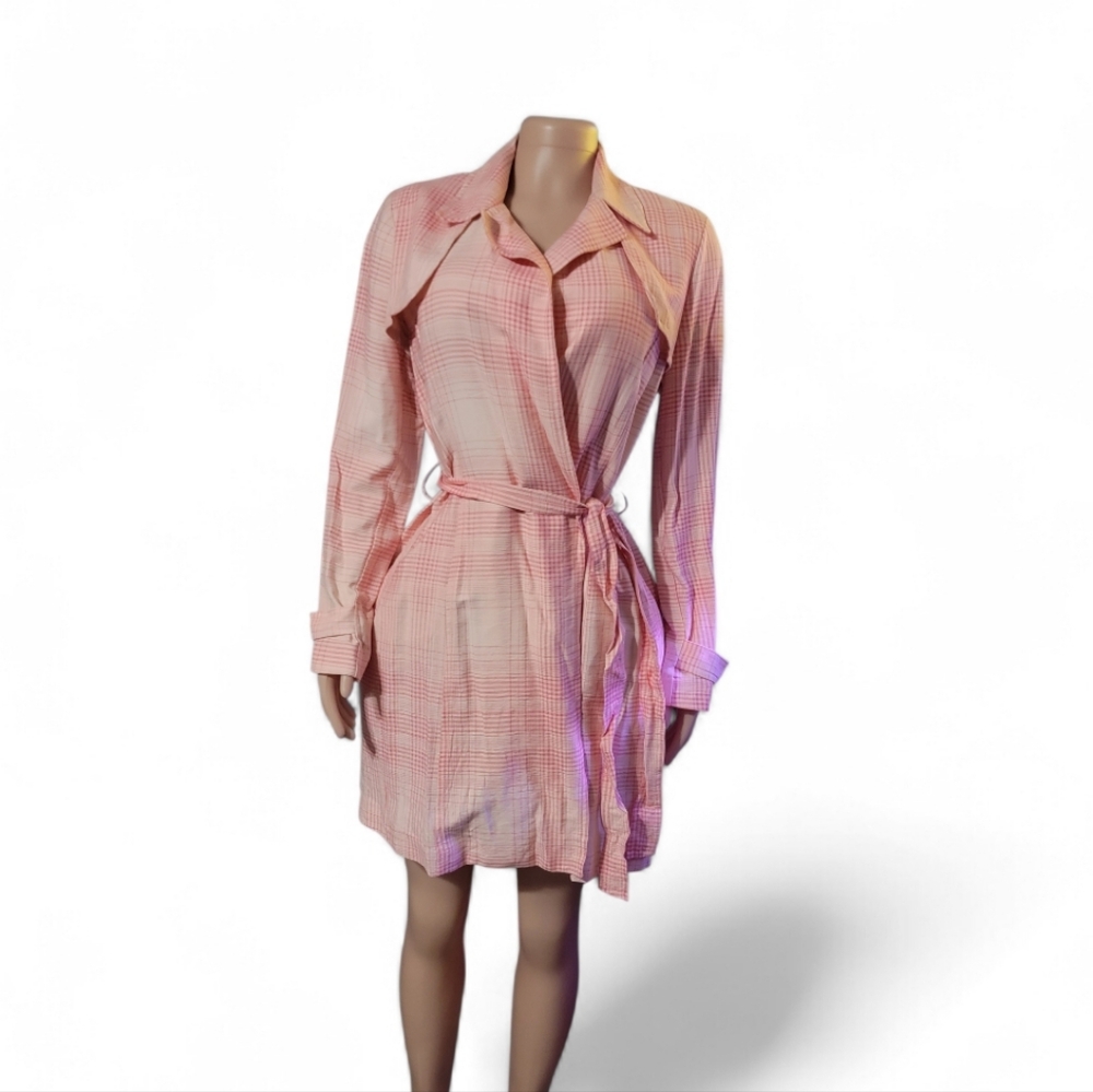 LC Lauren Conrad Blush Checkered Dress